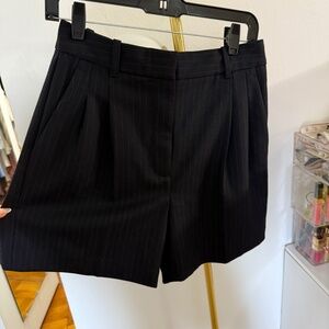 Aritzia pinstripe shorts